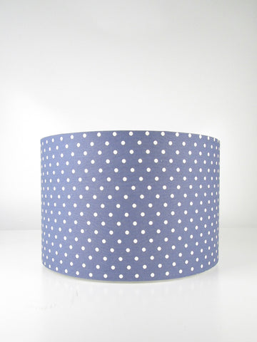 Straight Drum - Blue with Calico Dots